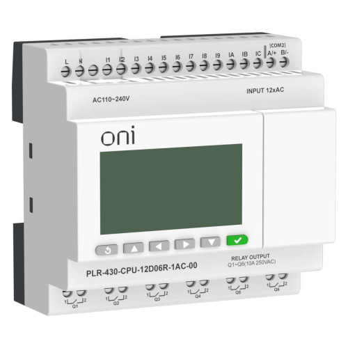 ПЛК 430 Модуль ЦПУ 12 DI 6 RO 220В AC с экраном ONI