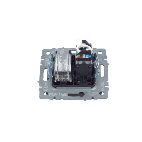 BRITE Розетка двойная TV+RJ45 кат.5E РТВ/РК12-БрТБ темная бронза IEK