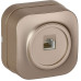 GLORY Розетка для открытой установки компьютерная RJ45 кат.5E РК10-ХШм шампань матовый IEK GLORY Розетка для открытой установки компьютерная RJ45 кат.5E РК10-ХШм шампань матовый IEK