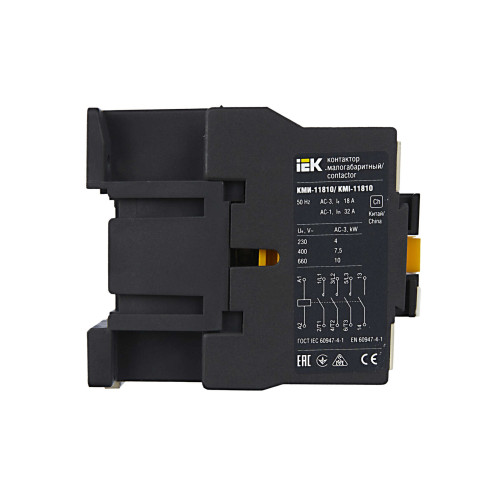 Контактор КМИ-11810 18А 230В/АС3 1NO IEK