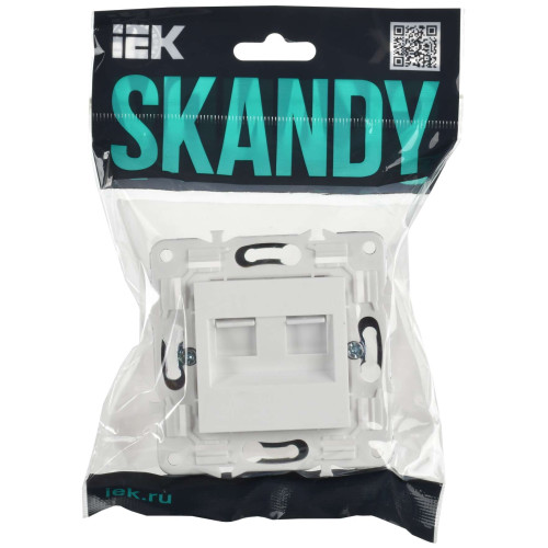 SKANDY Розетка компьютерная двойная RJ45 кат.6 SK-K04W арктический белый IEK