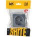 BRITE Розетка 1-местная без заземления с защитными шторками 10А РСш10-2-БрМ маренго IEK BRITE Розетка 1-местная без заземления с защитными шторками 10А РСш10-2-БрМ маренго IEK