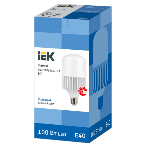 Лампа светодиодная HP 100Вт 230В 6500К E40 IEK