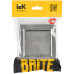 BRITE Выключатель 2-клавишный 10А в сборе ВСР10-2-0-БрС сталь IEK BRITE Выключатель 2-клавишный 10А в сборе ВСР10-2-0-БрС сталь IEK