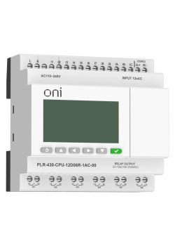 ПЛК 430 Модуль ЦПУ 12 DI 6 RO 220В AC с экраном ONI