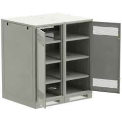 ITK LINEA B Шкаф (пустой) 1350х1200х950мм двустворчатая металлическая дверь серый
