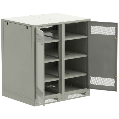 ITK LINEA B Шкаф (пустой) 1350х1200х950мм двустворчатая металлическая дверь серый