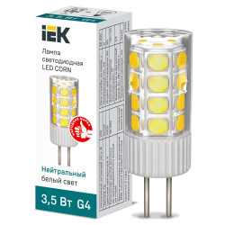 Лампа светодиодная CORN капсула 3,5Вт 230В 4000К керамика G4 IEK
