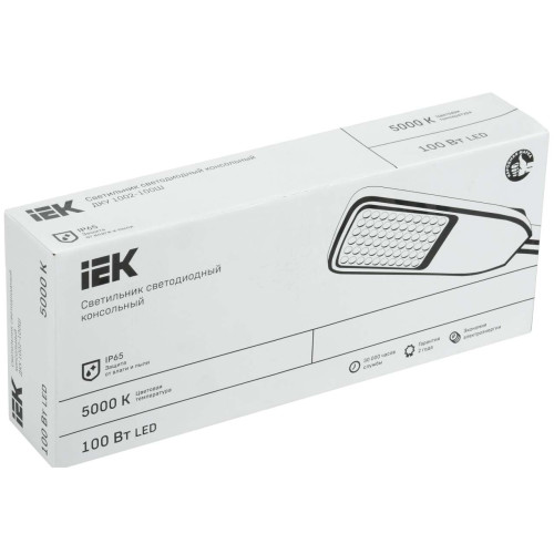 Светильник светодиодный консольный ДКУ 1002-100Ш 5000К IP65 серый IEK