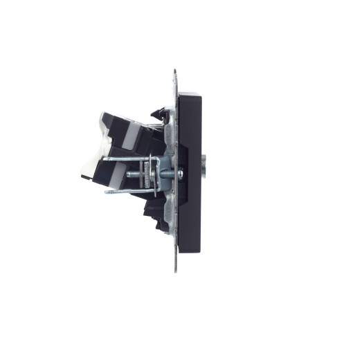BRITE Розетка двойная TV+RJ45 кат.5E РТВ/РК12-БрГ графит IEK