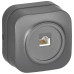 GLORY Розетка для открытой установки компьютерная RJ45 кат.5E РК10-ХСм сталь матовый IEK GLORY Розетка для открытой установки компьютерная RJ45 кат.5E РК10-ХСм сталь матовый IEK