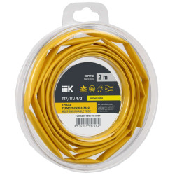 Трубка термоусадочная ТТУ нг-LS 4/2 желтая (2м/упак) IEK