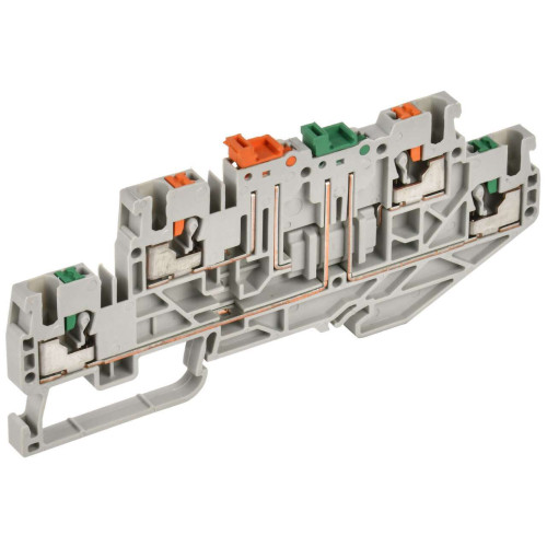 ARMAFIX Клемма пружин. Push-in CP-ML 2 ур. нож. разм. 2,5мм2 серая IEK
