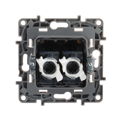 ETIKA Розетка компьютерная двойная RJ45 категория 5Е UTP белый