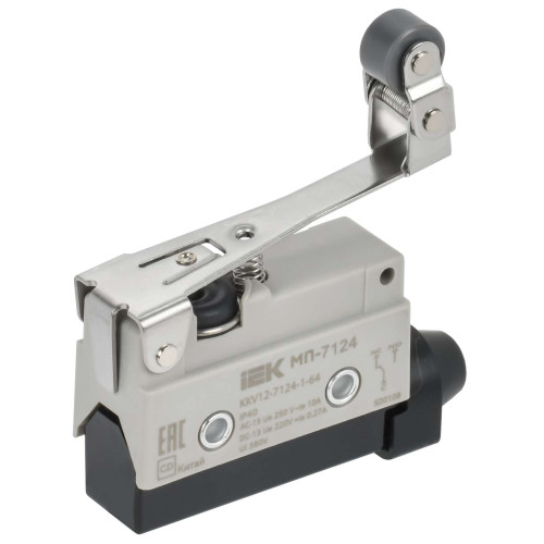 Микропереключатель концевой МП-7124 рычаг с регулируемым роликом IP64 IEK