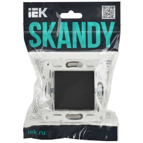 SKANDY Выключатель 1-клавишный проходной 10А SK-V02T титан IEK