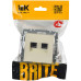 BRITE Розетка компьютерная двойная RJ45 кат.5E РК10-2-БрКр бежевый IEK BRITE Розетка компьютерная двойная RJ45 кат.5E РК10-2-БрКр бежевый IEK