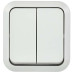 TORS Выключатель двухклавишный 10А IP55 TS305 белый IEK TORS Выключатель двухклавишный 10А IP55 TS305 белый IEK