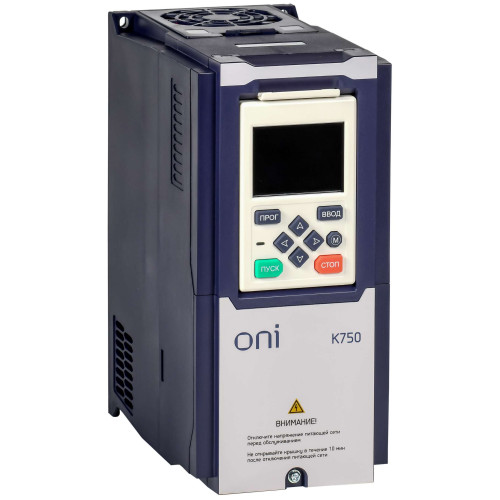 Преобразователь частоты K750 380В 3Ф 0,75кВт 2,5А со встроенным тормозом ONI