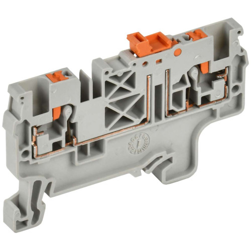 ARMAFIX Клемма пружин. Push-in CP-DT измерит. нож. разм. 2,5мм2 серая IEK