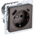 BRITE Розетка 1-местная с заземлением с защитными шторками 16А с USB A+C 18Вт РЮш11-1-БрТБ темная бронза IEK BRITE Розетка 1-местная с заземлением с защитными шторками 16А с USB A+C 18Вт РЮш11-1-БрТБ темная бронза IEK