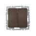 BRITE Выключатель 2-клавишный проходной 10А ВС10-2-6-БрТБ темная бронза IEK BRITE Выключатель 2-клавишный проходной 10А ВС10-2-6-БрТБ темная бронза IEK