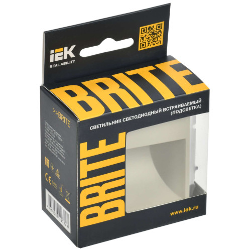 BRITE Подсветка светодиодная встраиваемая ПЛ20-БрКр бежевый IEK