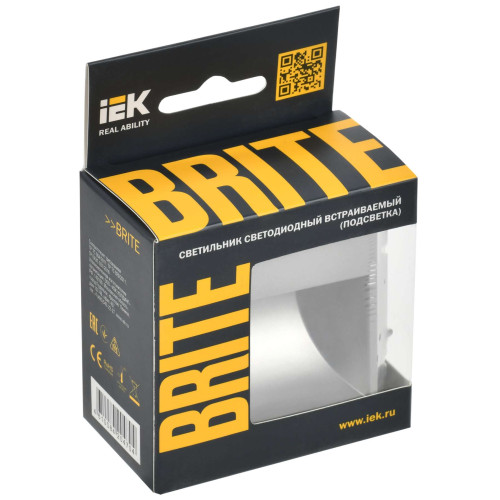 BRITE Подсветка светодиодная встраиваемая ПЛ20-БрА алюминий IEK