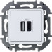 INSPIRIA Зарядное устройство USB А+С 3000мА 5Вбелый INSPIRIA Зарядное устройство USB А+С 3000мА 5Вбелый