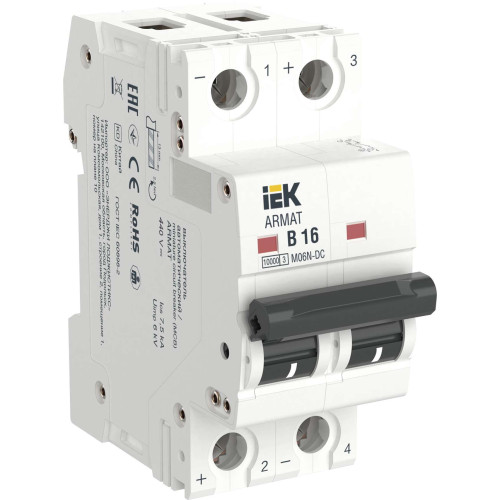 ARMAT Автоматический выключатель M06N-DC 2P B 16А IEK