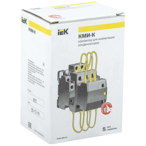 Контактор для конденсаторов КМИ-К 25кВАр IEK