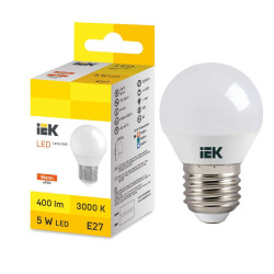 LED Globe G45 5W 3000K E27 IEK