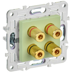 SKANDY Аудиорозетка 4-местная SK-A01G мятный IEK