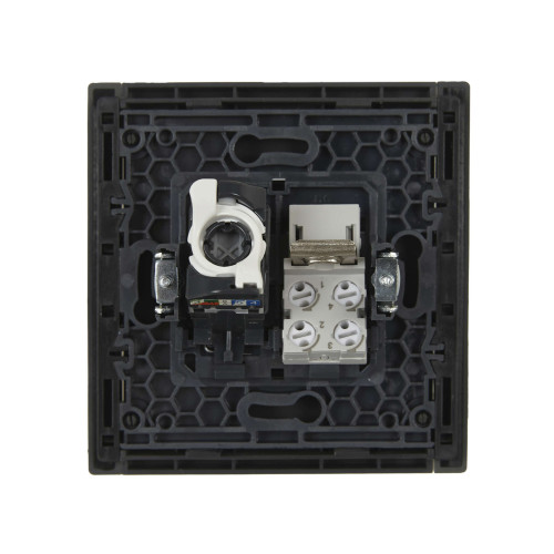 FORTE&PIANO Розетка двойная RJ11+RJ45 кат.5E FP335 серый IEK