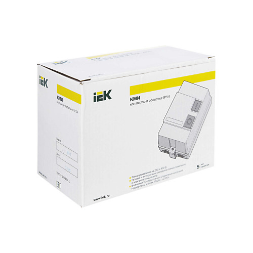 Контактор КМИ22560 25А в оболочке 220В/АС3 IP54 IEK