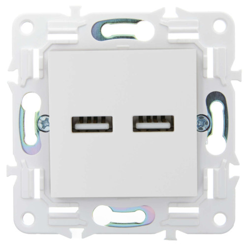 SKANDY Розетка USB A+A 3,1А SK-R15W арктический белый IEK