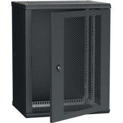ITK LINEA W Шкаф 18U 600х650мм укомплектованный дверь перфорированная черный RAL9005