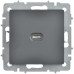 BRITE Розетка USB C 65Вт высокоскоростная зарядка РЮ12-1-БрГ графит IEK BRITE Розетка USB C 65Вт высокоскоростная зарядка РЮ12-1-БрГ графит IEK