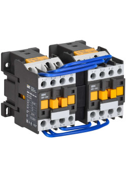 Контактор КМИ-11830 реверс 18А 230В/АС3 2NO IEK
