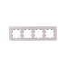 BRITE Рамка 4-местная РУ-4-2-Бр стекло розовый матовый IEK BRITE Рамка 4-местная РУ-4-2-Бр стекло розовый матовый IEK