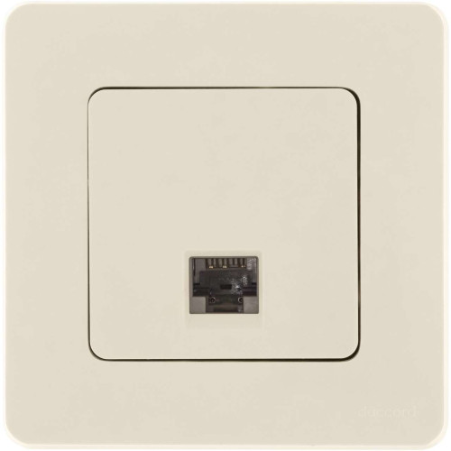 INSPIRIA Розетка компьютерная RJ45 категория 6 UTP слоновая кость