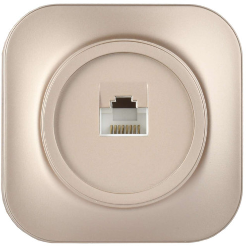 GLORY Розетка для открытой установки компьютерная RJ45 кат.5E РК10-ХШм шампань матовый IEK