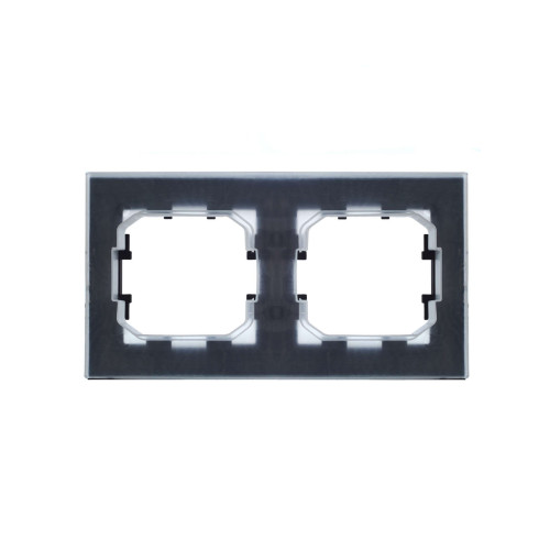 BRITE Рамка 2-местная IP44 РУ-2-БрЧ-44 черный IEK