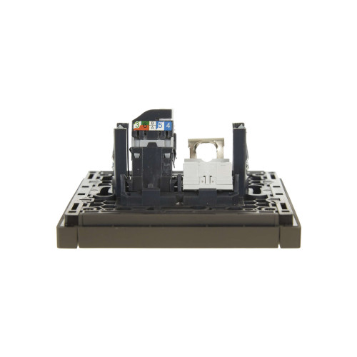 FORTE&PIANO Розетка двойная RJ11+RJ45 кат.5E FP335 серый IEK
