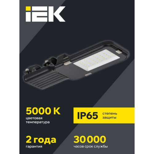 Светильник светодиодный консольный ДКУ 1013-30Д 5000К IP65 IEK