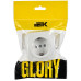 GLORY Розетка 1-местная для открытой установки с заземлением с защитными шторками 16А РСш20-3-ХБм белый матовый IEK GLORY Розетка 1-местная для открытой установки с заземлением с защитными шторками 16А РСш20-3-ХБм белый матовый IEK