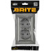 BRITE Розетка 2-местная с заземлением с защитными шторками плоская 16А в сборе РСшПл12-3-БрС сталь IEK BRITE Розетка 2-местная с заземлением с защитными шторками плоская 16А в сборе РСшПл12-3-БрС сталь IEK