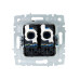 BRITE Розетка компьютерная двойная RJ45 кат.6 РК11-2-БрТБ темная бронза IEK BRITE Розетка компьютерная двойная RJ45 кат.6 РК11-2-БрТБ темная бронза IEK