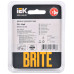 BRITE Рамка 1 -местная РУ-1-2-БрБ стекло белый IEK
