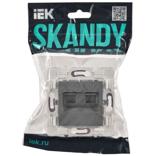 SKANDY Розетка компьютерная двойная RJ45 кат.5E SK-K03Gr серый IEK